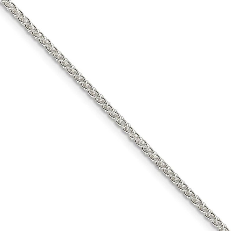 1.75mm, Sterling Silver, Round Solid Spiga Chain Necklace, 42 Inch